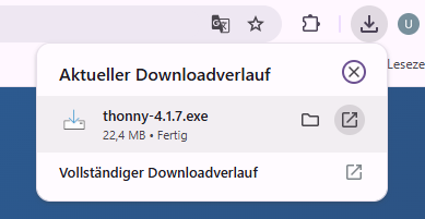 Download fertig im Browser