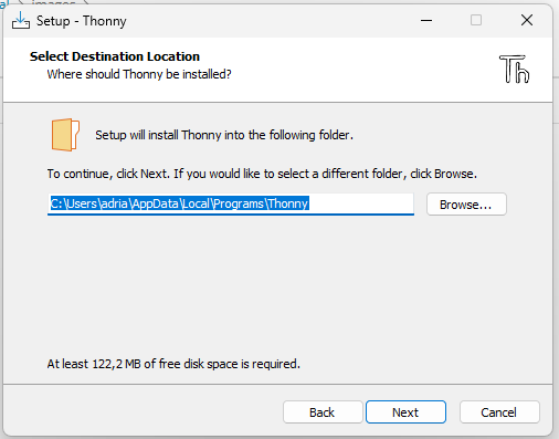 Installationsort wählen