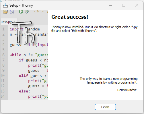 Installation erfolgreich abgeschlossen